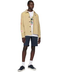 Ps By Paul Smith Beige Embroidered Jacket
