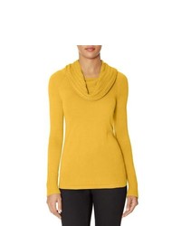 The Limited Textured Cowl Neck Sweater Yellow Xs