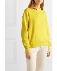 Unravel Project Appliqud Cutout Cotton And Cashmere Blend Sweater