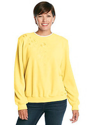 Alfred Dunner Floral Embroidered Sweater
