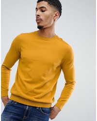 New Look Jumper With Crew Neck In Mustard