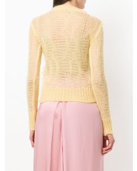 N°21 N21 Sheer Knit Feathered Sweater