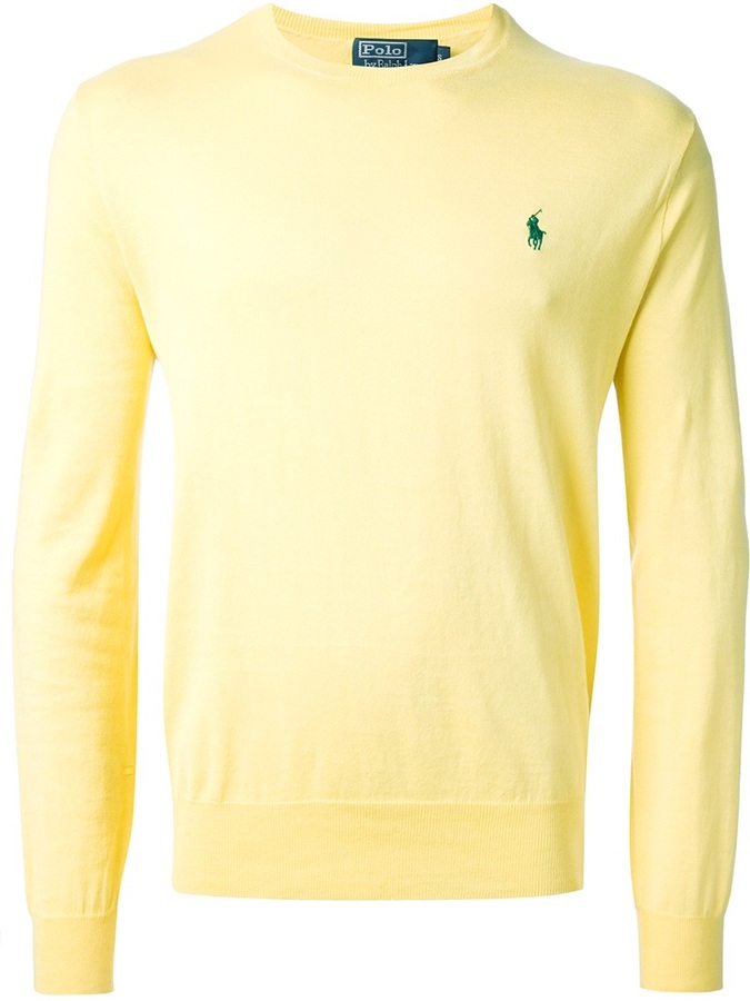 yellow polo sweater