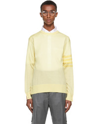 Thom Browne Yellow Classic 4 Bar Sweater