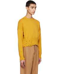 Marni Yellow Distressed Sweater