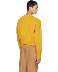 Marni Yellow Distressed Sweater