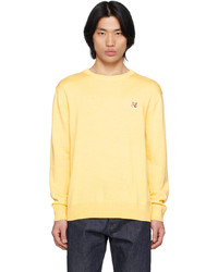 MAISON KITSUNÉ Yellow Fox Head Sweater