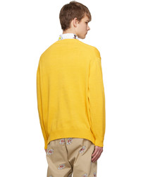 Junya Watanabe Yellow Graphic Sweater