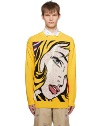 Junya Watanabe Yellow Graphic Sweater