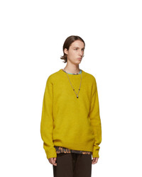 Dries Van Noten Yellow Merino And Cashmere Sweater
