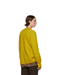 Dries Van Noten Yellow Merino And Cashmere Sweater
