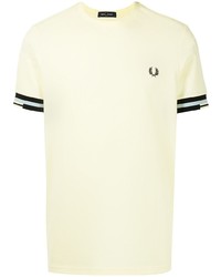 Fred Perry Abstract Cuff Cotton T Shirt