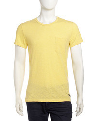 Superdry Crewneck Pocket T Shirt Popcorn Yellow