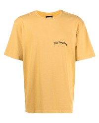 Pleasures Logo Print Short Sleeve T Shirt