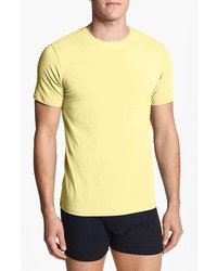 Naked Classic Crewneck Stretch Cotton T Shirt Yellow Daisy Large