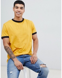New Look Ringer T Shirt In Mustard