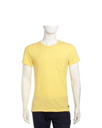 Superdry Crew Neck Pocket T Shirt Popcorn Yellow