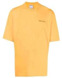 Marcelo Burlon County of Milan Tempera Cross Over T Shirt Ocher Yellow