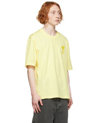 AMI Alexandre Mattiussi Yellow Ami De Coeur T Shirt