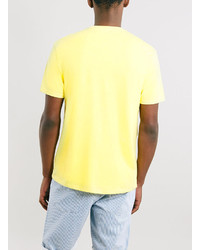 Topman Yellow Crew Neck T Shirt