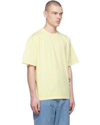 AMOMENTO Yellow Gart Dyed T Shirt
