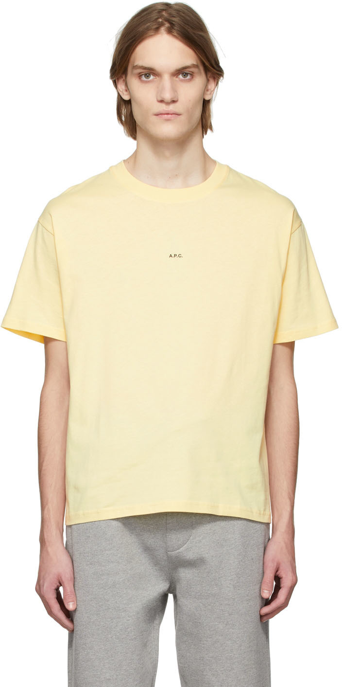 A.P.C. Yellow Kyle T Shirt, $130 | SSENSE | Lookastic