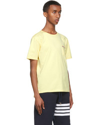 Thom Browne Yellow Striped Chest Pocket T Shirt