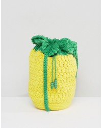 Yellow Crochet Crossbody Bag