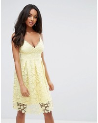 Yellow Crochet Dress
