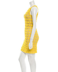 Diane von Furstenberg Crocheted Mini Dress