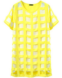Choies Yellow Dress With Cut Out