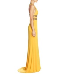 Terani Couture Embellished Cutout Gown