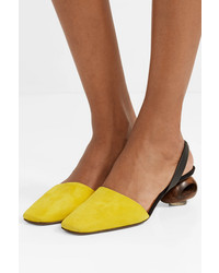Neous Sarco Suede And Leather Slingback Pumps