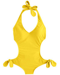 Yellow Cutout Swimsuit