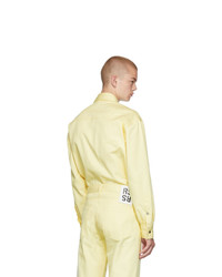Raf Simons Yellow Denim Slim Fit Shirt