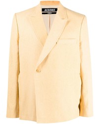 Yellow Double Breasted Blazer