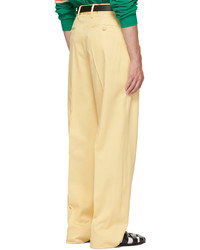 Gucci Yellow Twill Trousers