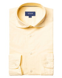 Eton Trim Fit Solid Cotton Silk Dress Shirt
