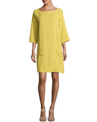 Eileen Fisher Organic Cotton Gauze Pocket Dress Petite