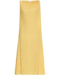 Raey Ry Pleated Knot Shoulder Dress
