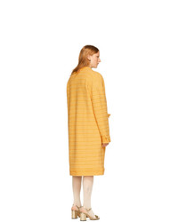 Gucci Yellow Wool Bow And Fringes Coat