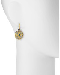 Armenta 18k Mosaic Diamond Cross Earrings