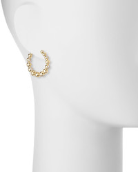 Memoire 18k Yellow Golden Bubbles Medium Diamond Hoop Earrings