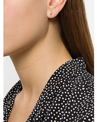 Delfina Delettrez 18kt Gold Dots Solitaire Beryllium And Pearl Earring
