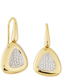 Roberto Coin Capri Plus 18k Diamond Triangle Drop Earrings