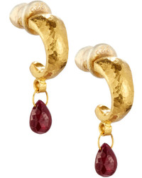 Gurhan Classic Dew Hoop Earrings With Single Briolette