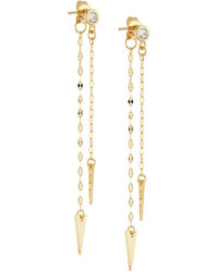 Tai Delicate Golden Double Chain Dangle Earrings