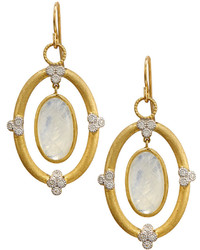 Jude Frances Judefrances Jewelry Provence 18k Moonstone Diamond Drop Earrings