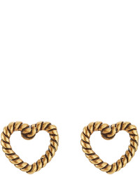 Marc Jacobs Rope Heart Stud Earrings