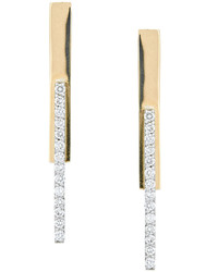 Lana Short Stacked Bar Earrings With Diamonds